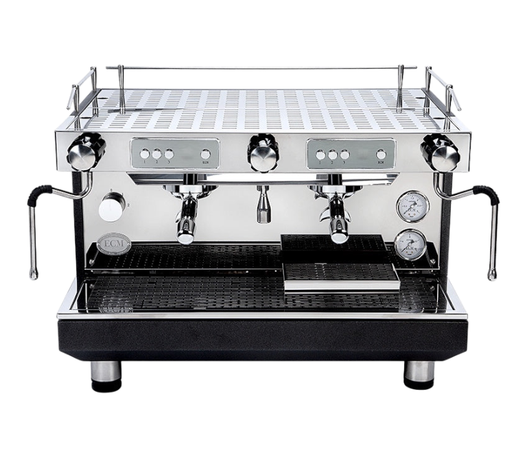 Kaffeekontor Bayern ECM Compact HX-2 PID zweigruppige Siebträgermaschine aus Edelstahl für die Gastronomie