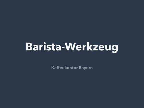 Barista-Werkzeug
