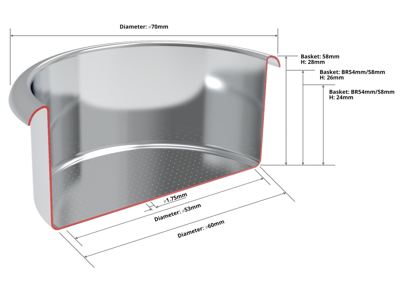 Sieb EP (electropolished)