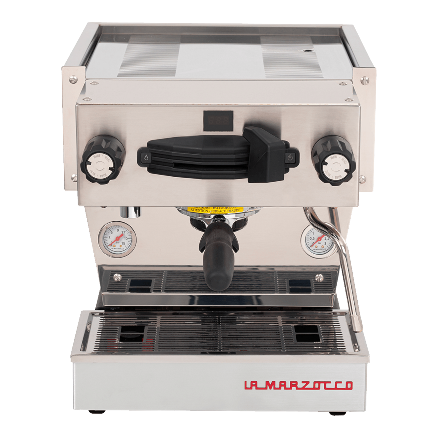Linea Mini R Edelstahl gebürstet front