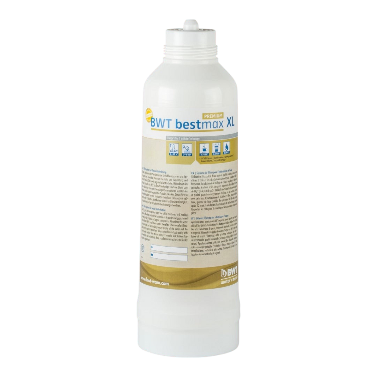 Kaffeekontor Bayern BWT bestmax Premium XL Wasserfilterkartusche zur Kalkreduktion und Magnesiumanreicherung