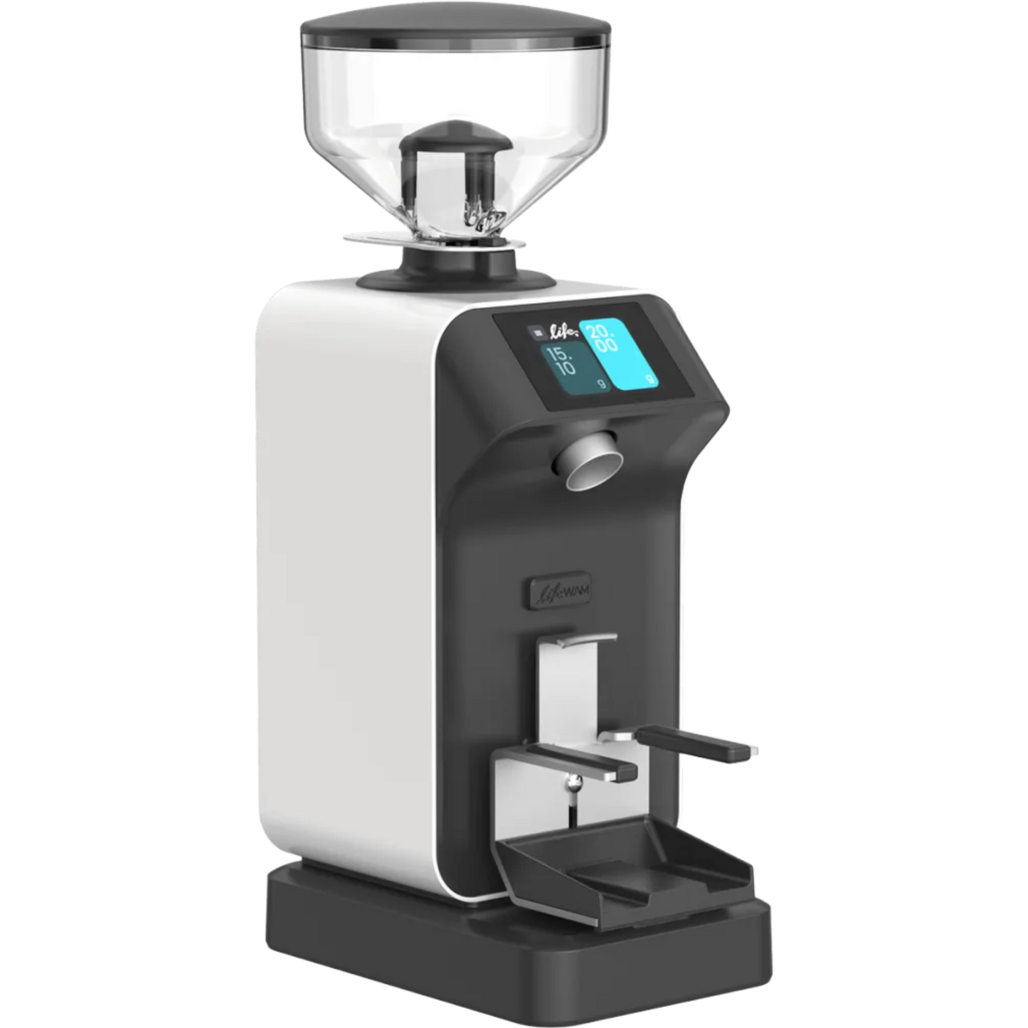 Kaffeekontor Bayern Ceado Life WAM Espressomühle mit Touchdisplay, integrierter Waage und weißem Gehäuse