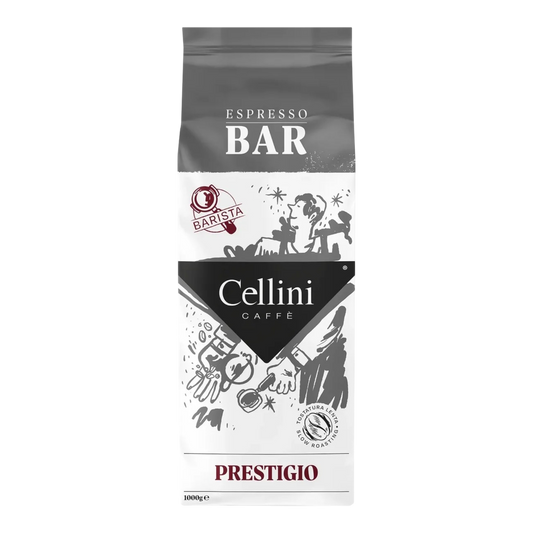 Kaffeekontor Bayern Cellini Barista Espresso Prestigio 1kg coffee bean bag with Italian bar quality Arabica blend