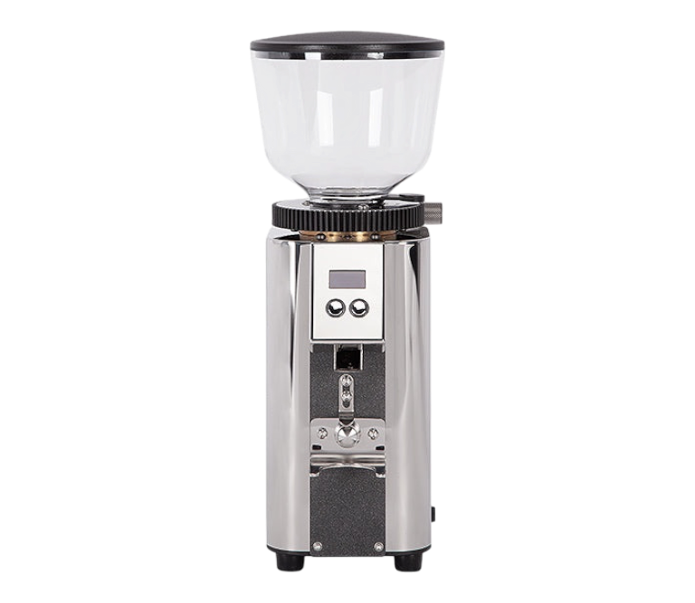 Kaffeekontor Bayern ECM C-Automatik 54 Espressomühle aus Edelstahl mit 54-mm-Flachmahlscheiben und Display