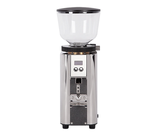 Kaffeekontor Bayern ECM C-Automatik 54 Espressomühle aus Edelstahl mit 54-mm-Flachmahlscheiben und Display
