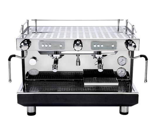 Kaffeekontor Bayern ECM Compact HX-2 PID zweigruppige Siebträgermaschine aus Edelstahl für die Gastronomie