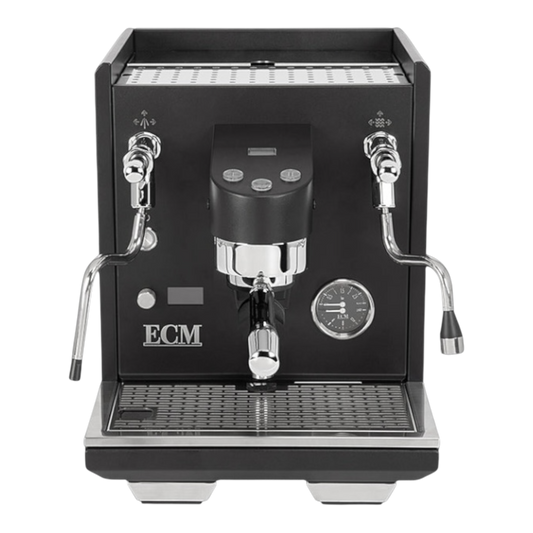 Kaffeekontor Bayern ECM Estetika Dualboiler Espressomaschine in Schwarz mit volumetrischer Steuerung und Displays