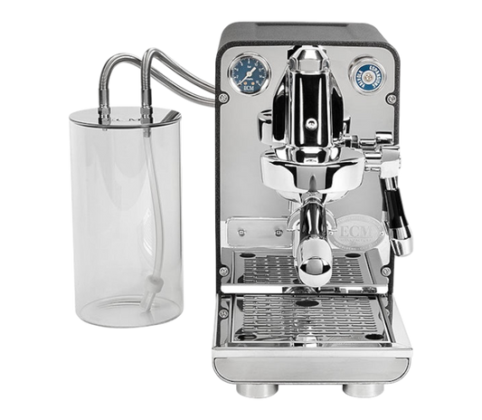 Kaffeekontor Bayern ECM Puristika Espressomaschine mit E61-Brühgruppe und externem Glas-Wassertank in kompakter Bauweise