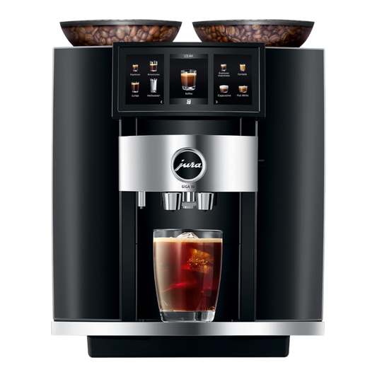 Kaffeekontor Bayern JURA GIGA 10 automatic coffee machine with dual bean hoppers and large touchscreen display