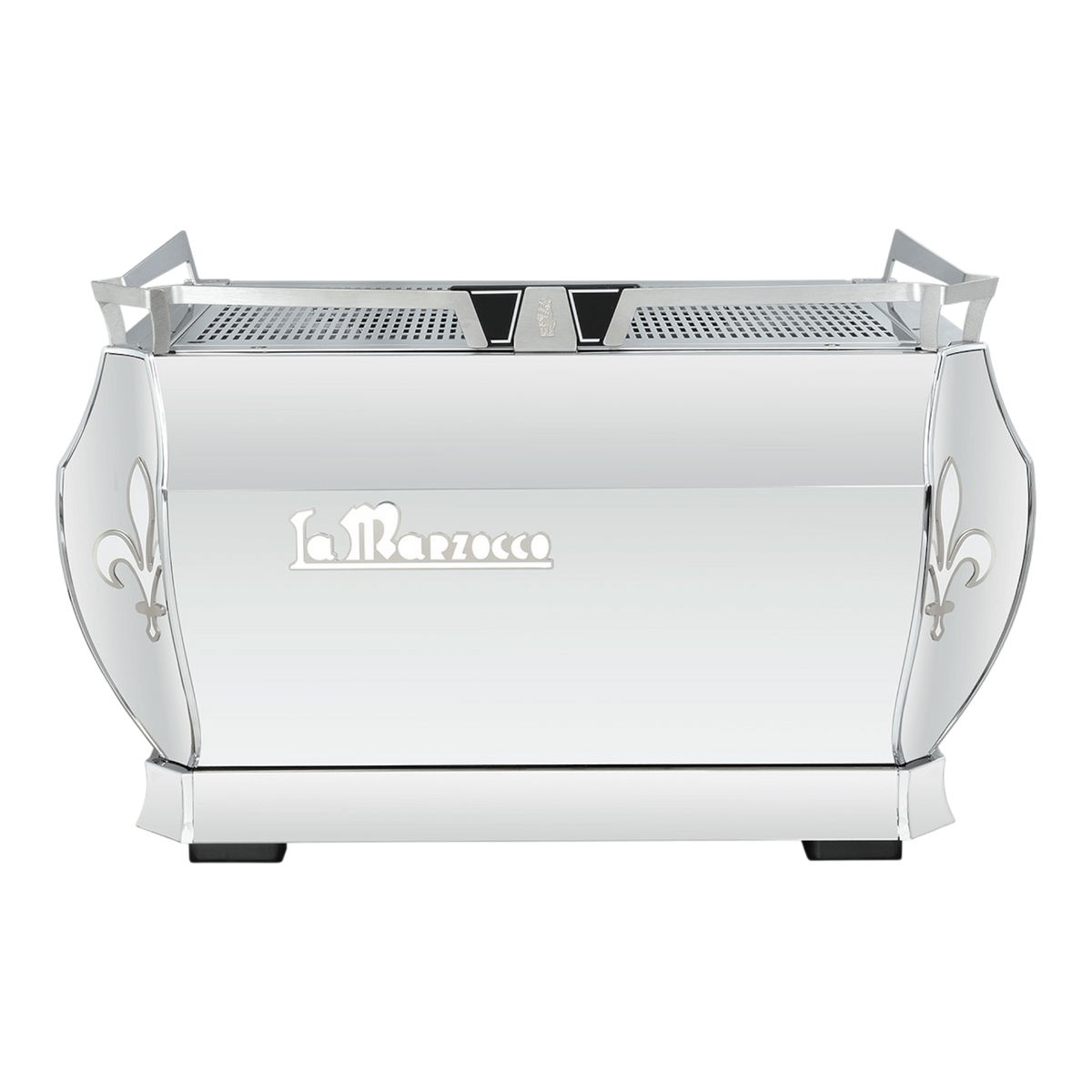 Kaffeekontor Bayern La Marzocco GB5 X Espressomaschine in glänzendem Chrom mit elegantem Retro-Design