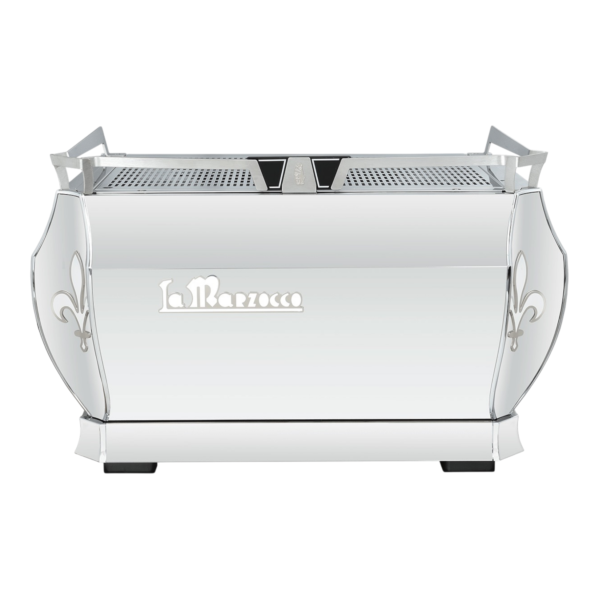 Kaffeekontor Bayern La Marzocco GB5 X Espressomaschine in glänzendem Chrom mit elegantem Retro-Design