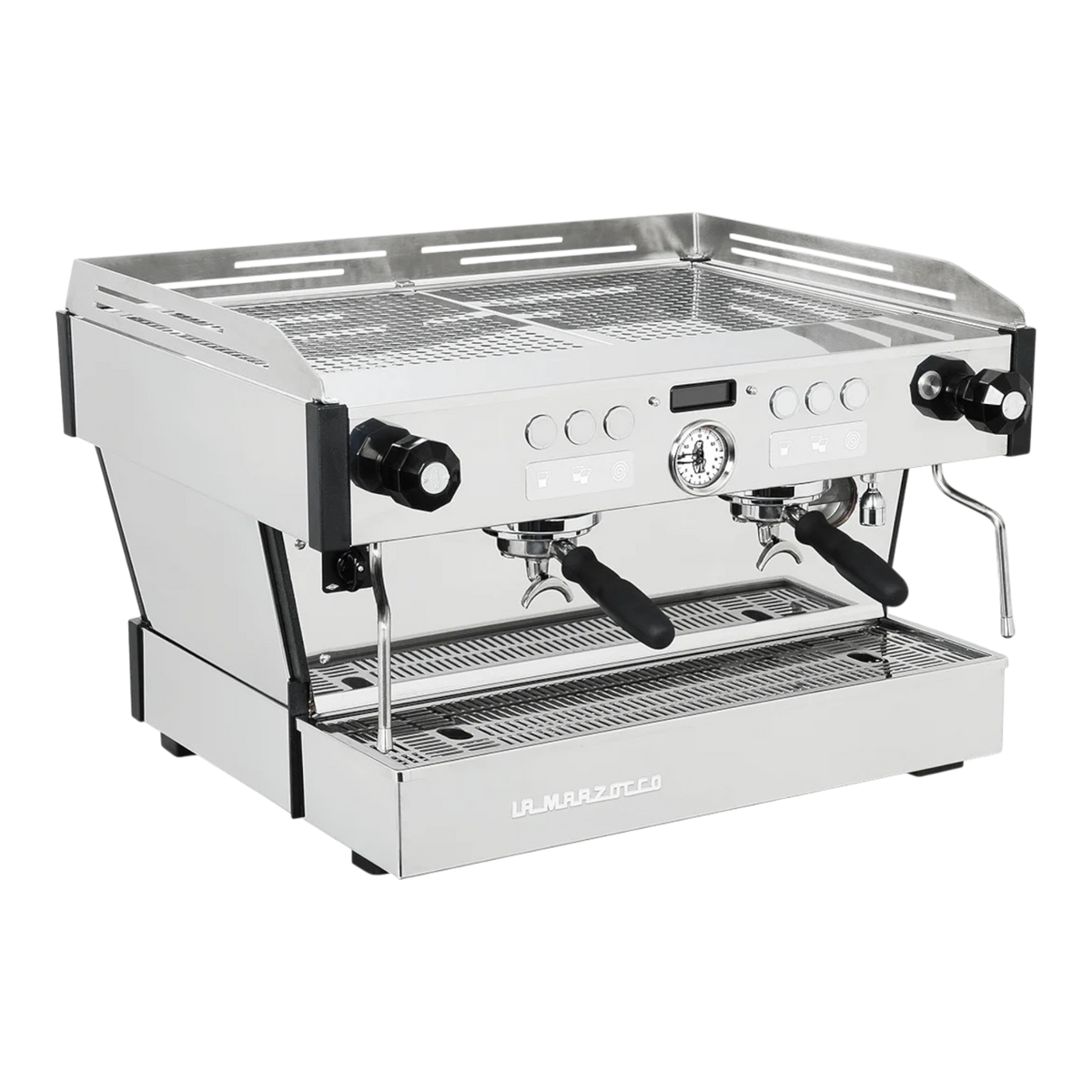 Kaffeekontor Bayern La Marzocco Linea PB X Siebträgermaschine aus Edelstahl mit zwei Brühgruppen und Display