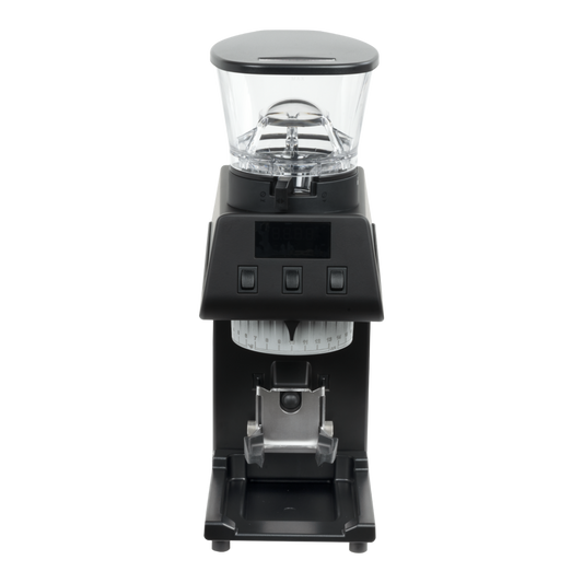 Kaffeekontor Bayern La Marzocco Pico Espressomühle in Schwarz mit konischem Mahlwerk und digitaler Dosierung