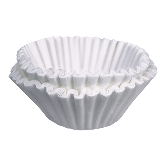 Kaffeekontor Bayern white paper coffee filters for BUNN brewing machines with fluted edges