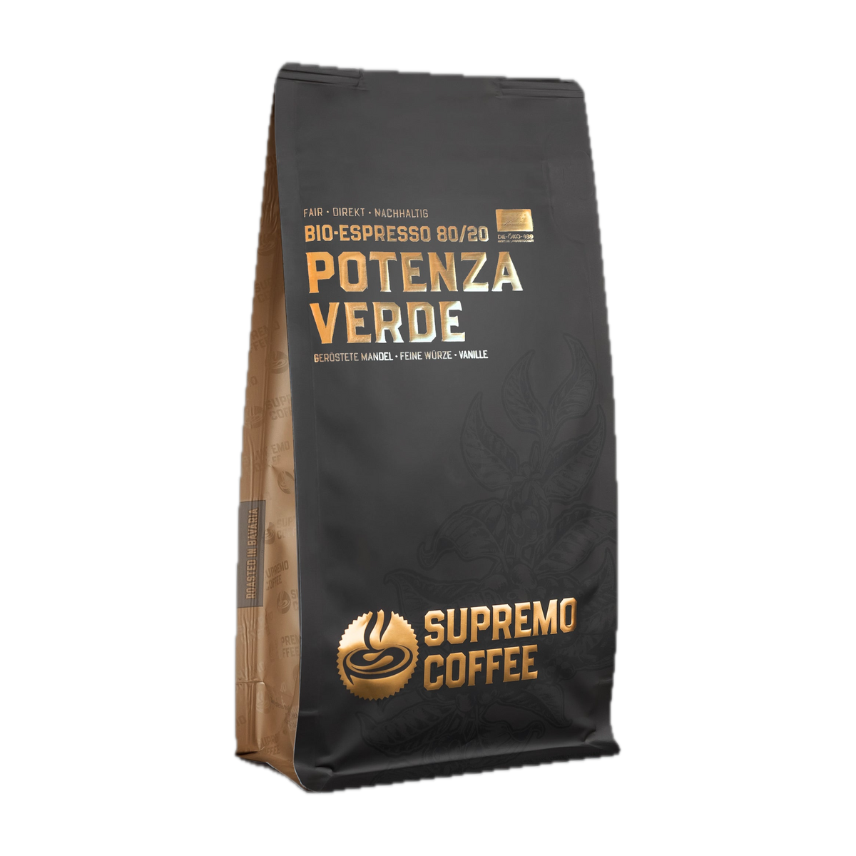 SUPREMO Coffee Potenza Verde Schrägansicht
